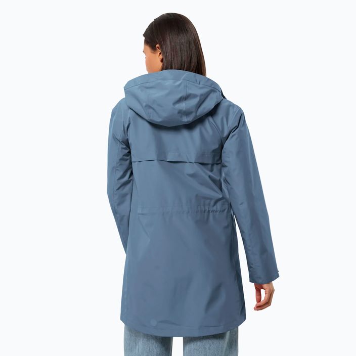 Women's Jack Wolfskin Cape West Raincoat elemental blue 2