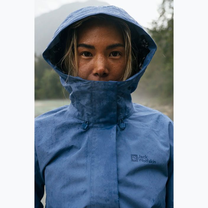 Women's Jack Wolfskin Cape West Raincoat elemental blue 9