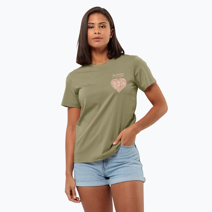 Jack Wolfskin Discover Heart bay leaf women's t-shirt