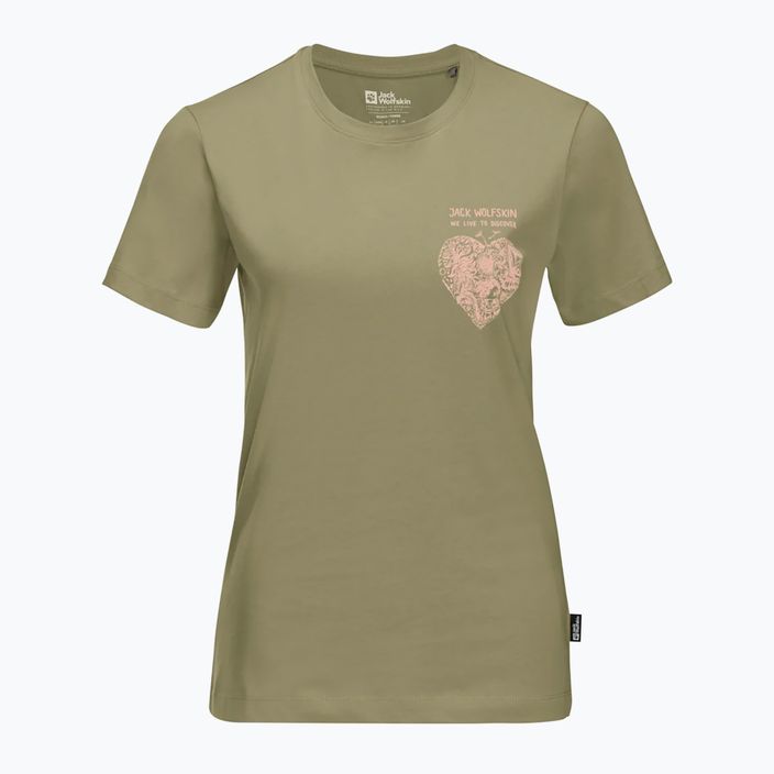 Jack Wolfskin Discover Heart bay leaf women's t-shirt 4