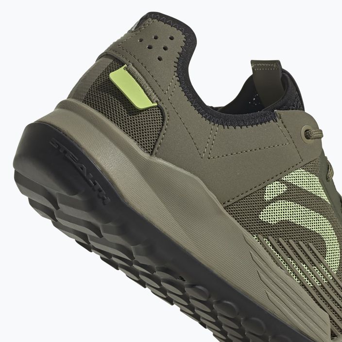 Men's adidas FIVE TEN Trailcross LT focus olive/pulse lime/orbit green platform cycling shoes 10