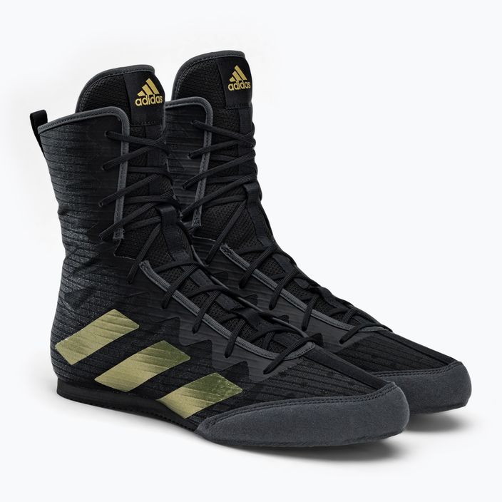 adidas Box Hog 4 boxing shoes black and gold GZ6116 4