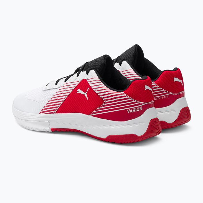 PUMA Varion Jr children's volleyball shoes white and red 106585 07 3