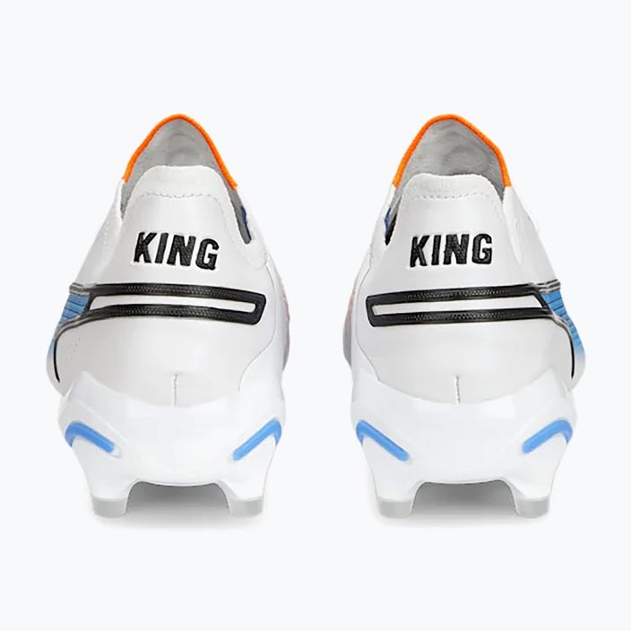 PUMA King Ultimate FG/AG men's football boots puma white/puma black/blue glimmer/ultra orange 14