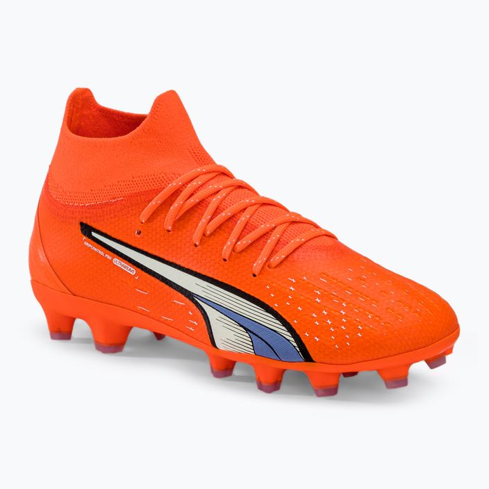 PUMA Ultra Pro FG/AG Jr children's football boots ultra orange/puma white/blue glimmer