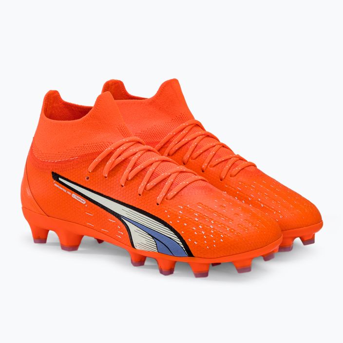 PUMA Ultra Pro FG/AG Jr children's football boots ultra orange/puma white/blue glimmer 4