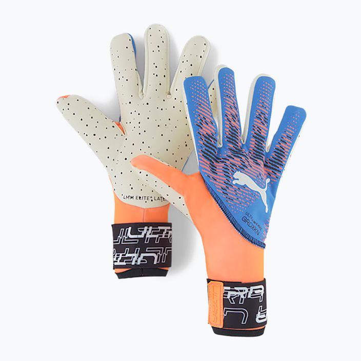 PUMA Ultra Ultimate1 NC goalkeeper's gloves ultra orange/blue glimmer 5