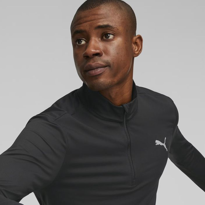 Men's running sweatshirt PUMA Run Favorite 1/4 Zip black 5