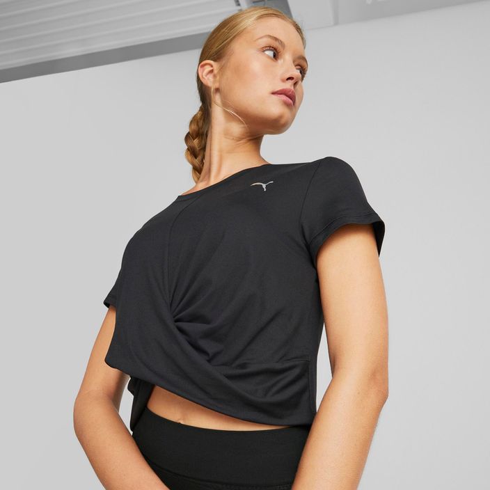 Women's yoga t-shirt PUMA Studio Yogini Lite Twist black 523164 01 3