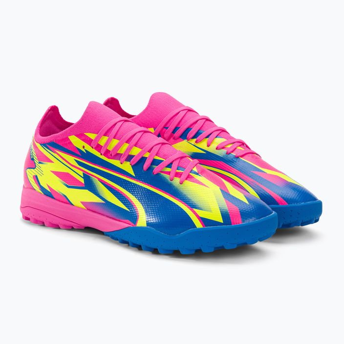 PUMA Ultra Match Energy TT men's football boots luminous pink/yellow alert/ultra blue 6