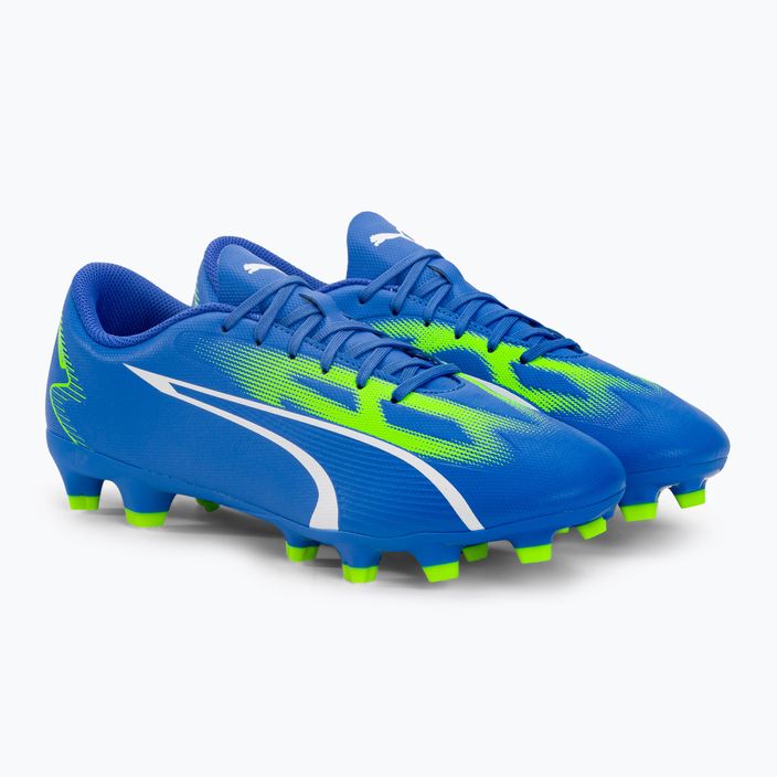 Men's football boots PUMA Ultra Play FG/AG ultra blue/puma white/pro green 4
