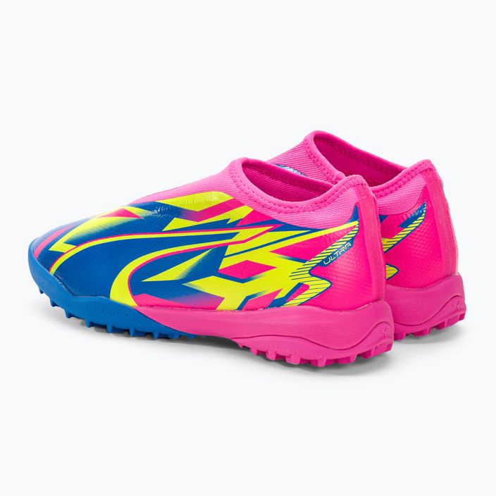 PUMA Match Ll Energy TT + Mid Jr children's football boots luminous pink/ultra blue/yellow alert 3