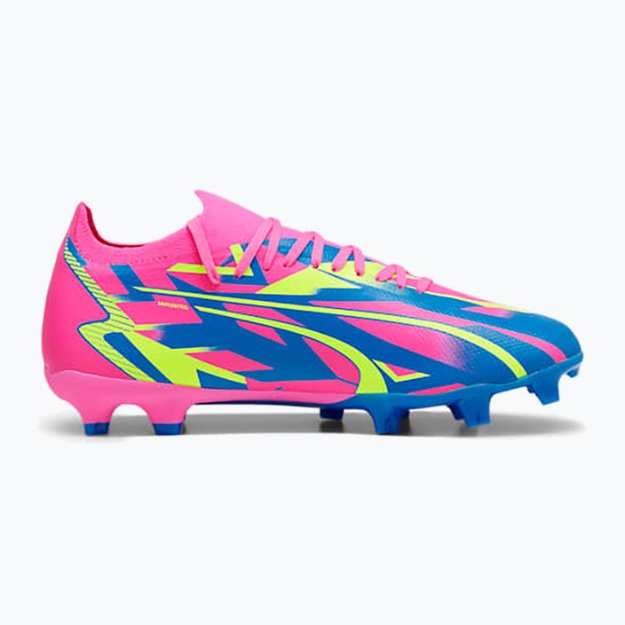 PUMA Ultra Match Energy FG/AG men's football boots luminous pink/yellow alert/ultra blue 12