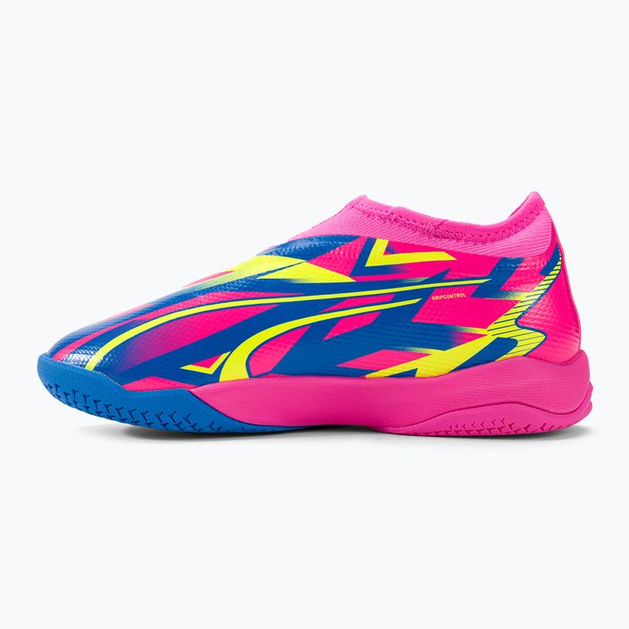 PUMA Ultra Match LL Energy IT+Mid Jr children's football boots luminous pink/ultra blue/yellow alert 10