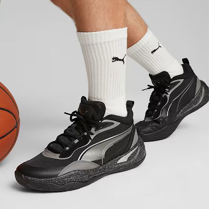 Men's basketball shoes PUMA Playmaker Pro Trophies puma aged silver/cast iron/puma black 13
