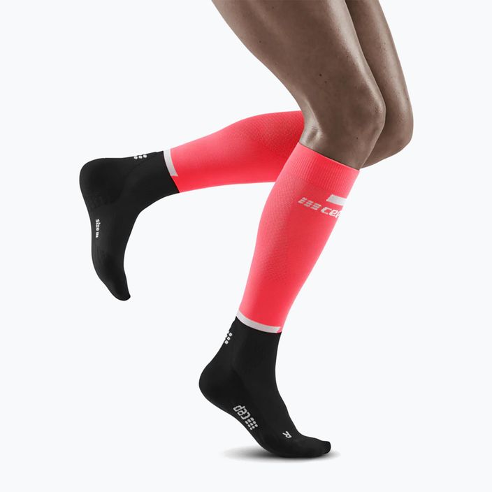 CEP Tall 4.0 women's compression running socks pink/black 5