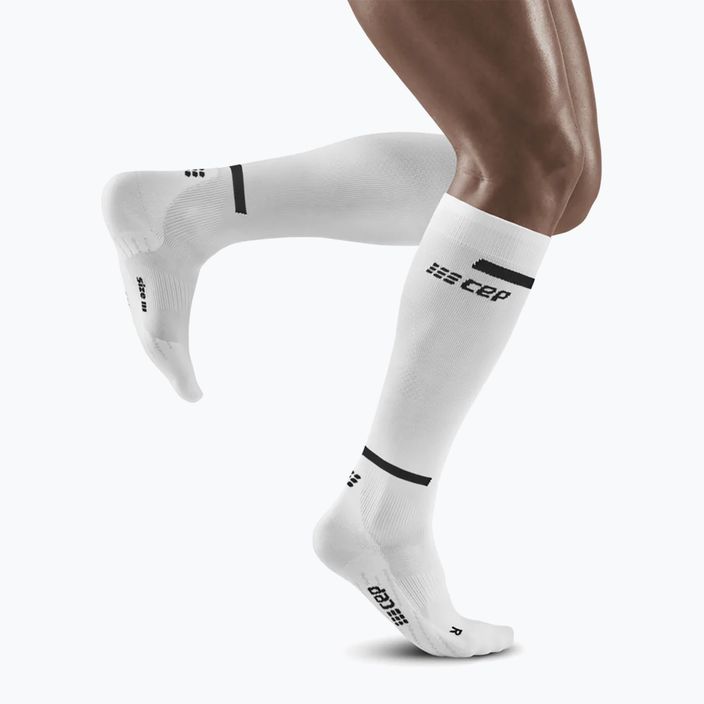 CEP Tall 4.0 men's compression running socks white 2