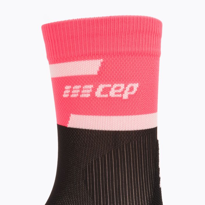 CEP Women's Compression Running Socks 4.0 Mid Cut pink/black 3