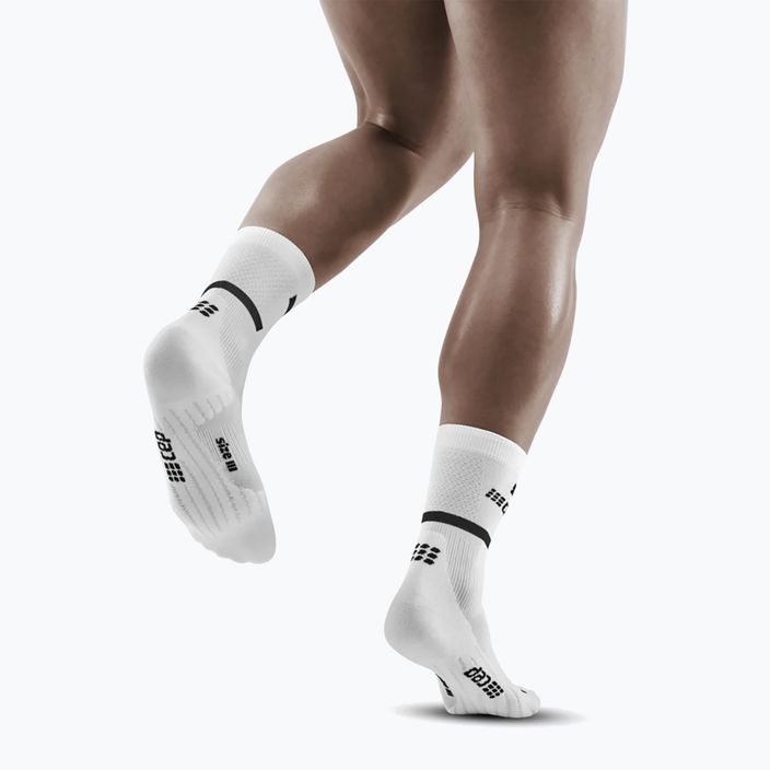 CEP Men's Compression Running Socks 4.0 Mid Cut White 2