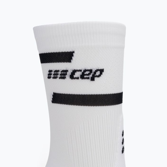 CEP Men's Compression Running Socks 4.0 Mid Cut White 5