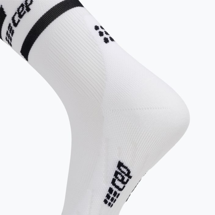 CEP Men's Compression Running Socks 4.0 Mid Cut White 6