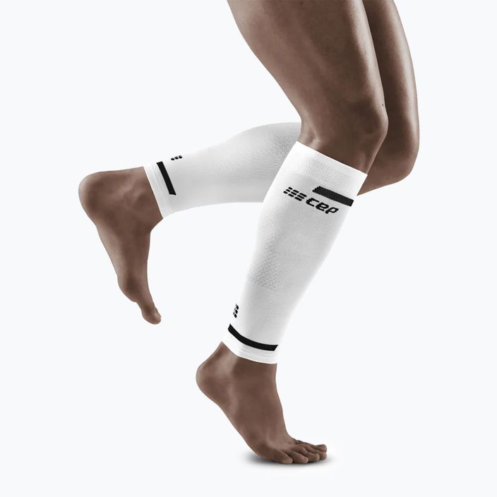 Men's calf compression bands CEP The run 4.0 white 4