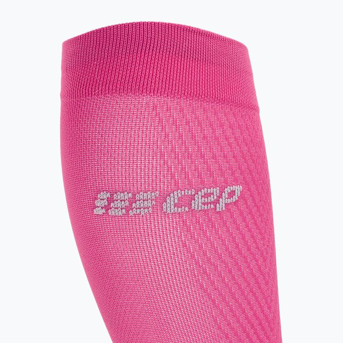 CEP Ultralight pink/dark red women's compression running socks 3