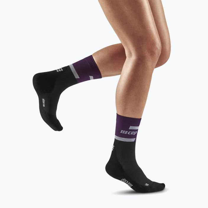 CEP Women's Compression Running Socks 4.0 Mid Cut violet/black 5
