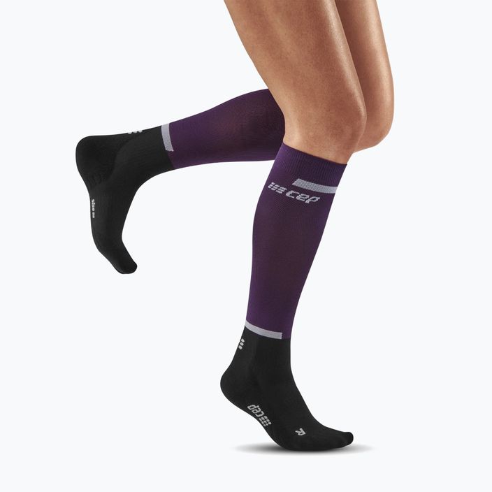 CEP Tall 4.0 women's compression running socks violet/black 5