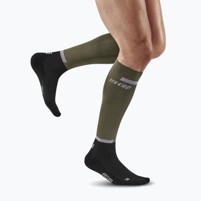 CEP Tall 4.0 olive/black men's compression running socks 5