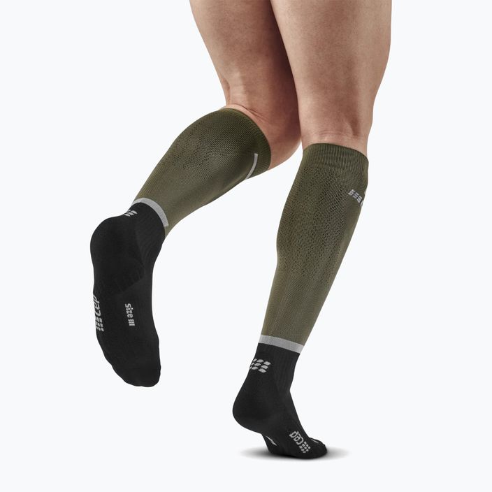 CEP Tall 4.0 men's compression running socks olive/black 6