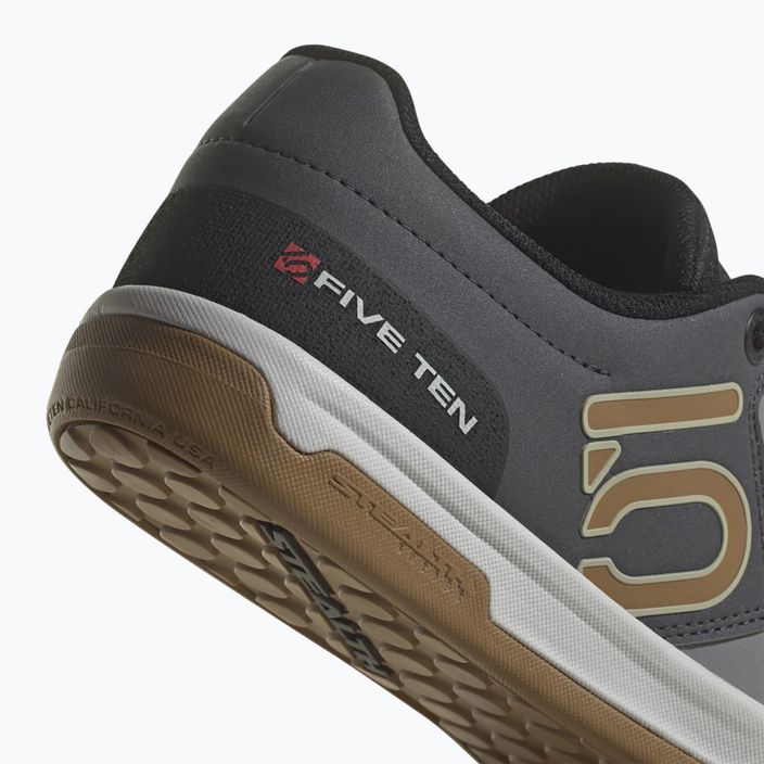 Men's platform cycling shoes adidas FIVE TEN Freerider Pro grey three/bronze strata/core black 9
