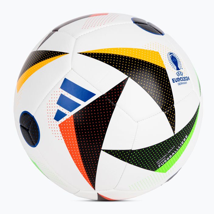 adidas Fussballiebe Trainig Euro 2024 football white/black/glow blue size 5 2