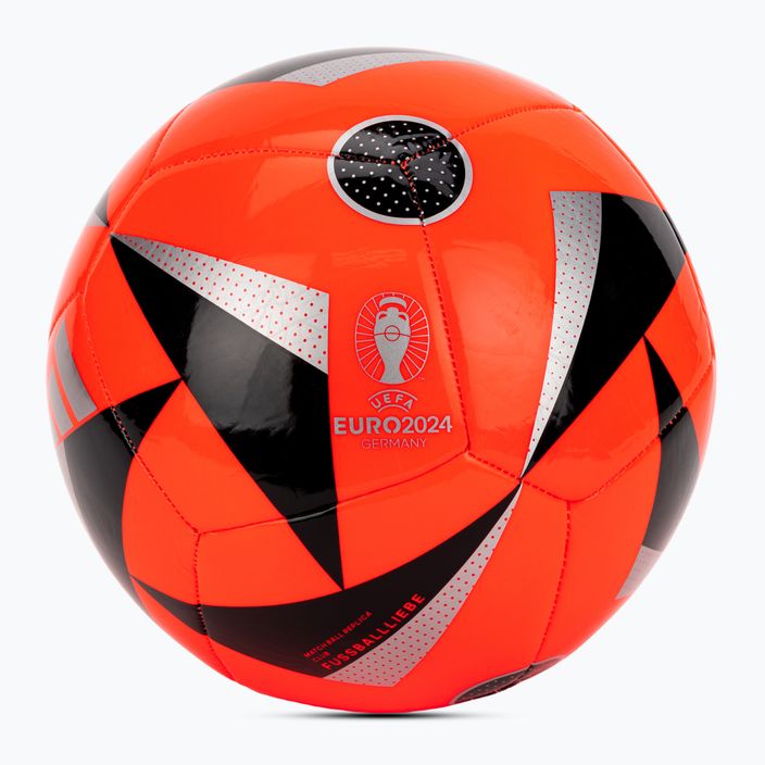 adidas Fussballiebe Club Euro 2024 solar red/black/silver metallic football size 4