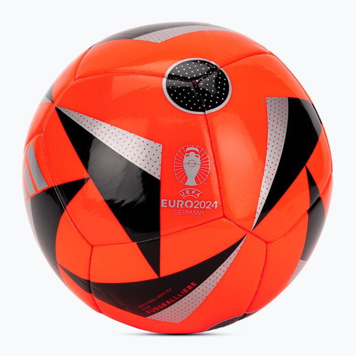 adidas Fussballiebe Trainig Euro 2024 solar red/black/silver metallic football size 5