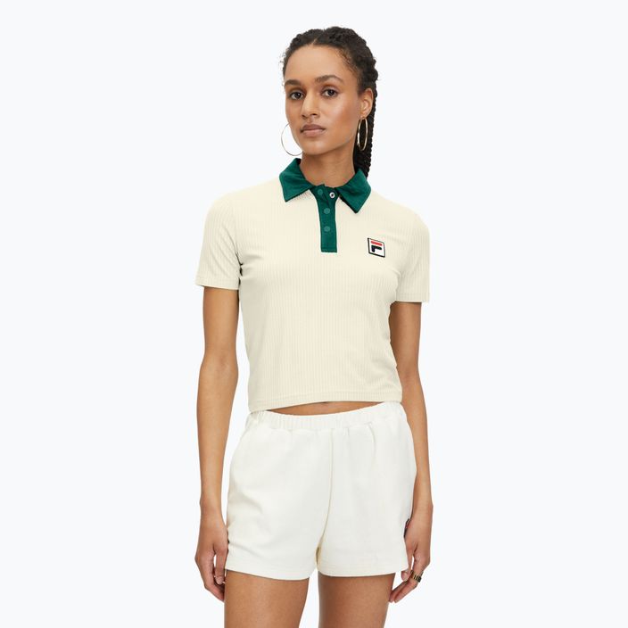 FILA women's polo shirt Looknow antique white