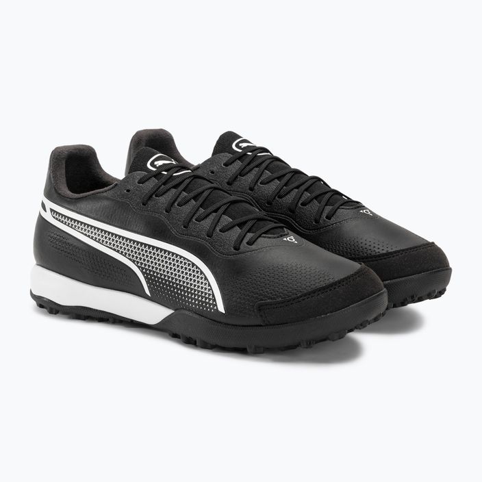 Men's football boots PUMA King Pro TT puma black/puma white 4