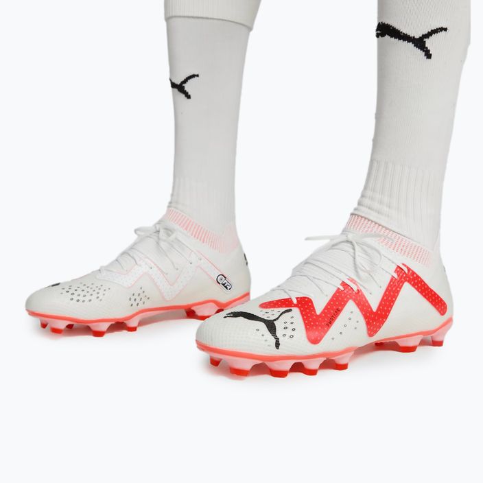 Men's football boots PUMA Future Pro FG/AG puma white/puma black/fire orchid 2