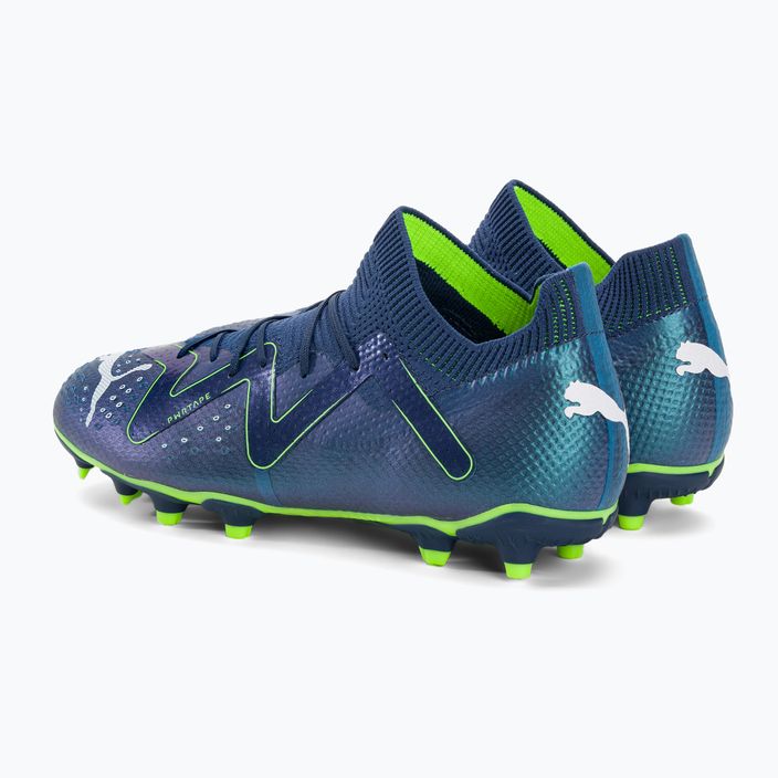 PUMA Future Pro FG/AG Jr children's football boots persian blue/puma white/pro green 3