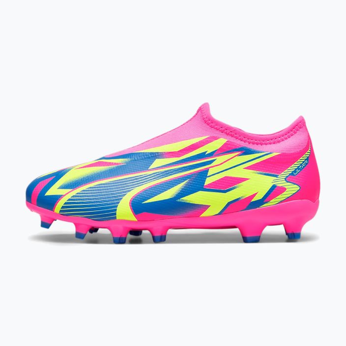PUMA Ultra Match Ll Energy FG/AG Jr children's football boots luminous pink/ultra blue/yellow alert 11