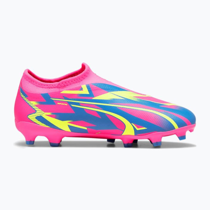 PUMA Ultra Match Ll Energy FG/AG Jr children's football boots luminous pink/ultra blue/yellow alert 12