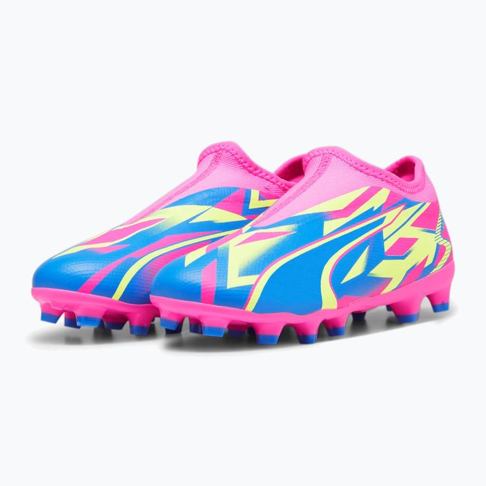 PUMA Ultra Match Ll Energy FG/AG Jr children's football boots luminous pink/ultra blue/yellow alert 13