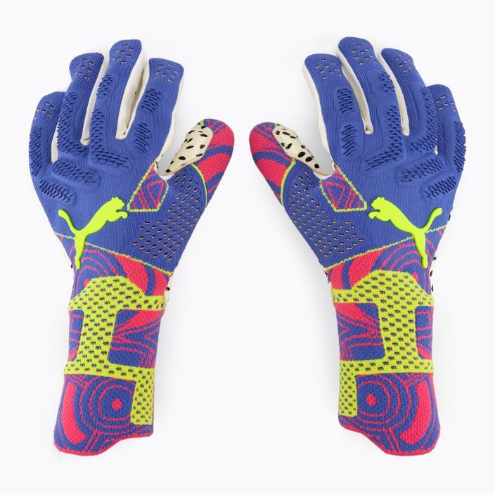 PUMA Future Ultimate Energy Nc goalkeeper glove ultra blue/yellow alert/luminous pink