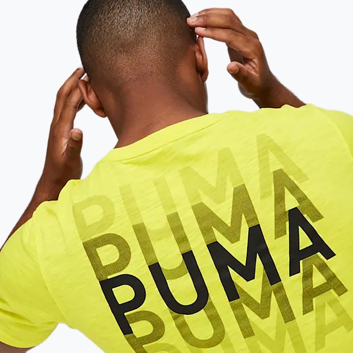 Men's training T-shirt PUMA Graphic Tee Puma Fit yellow burst 7