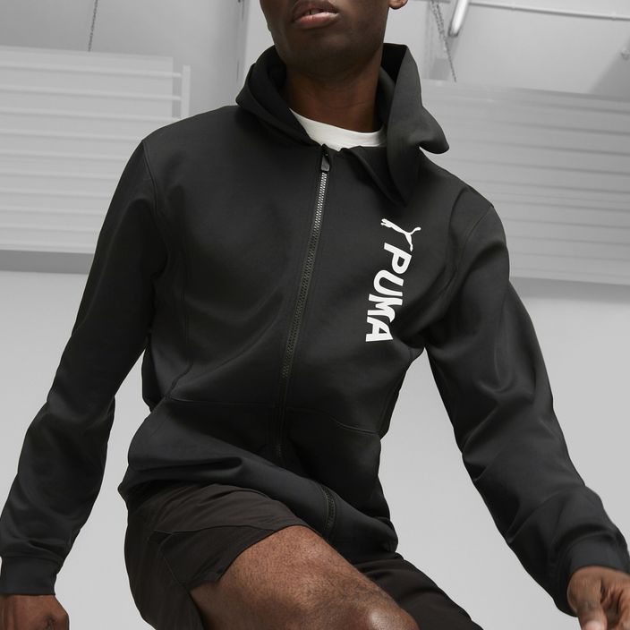 Men's training sweatshirt PUMA Fit Double Knit FZ Hoodie puma black 5