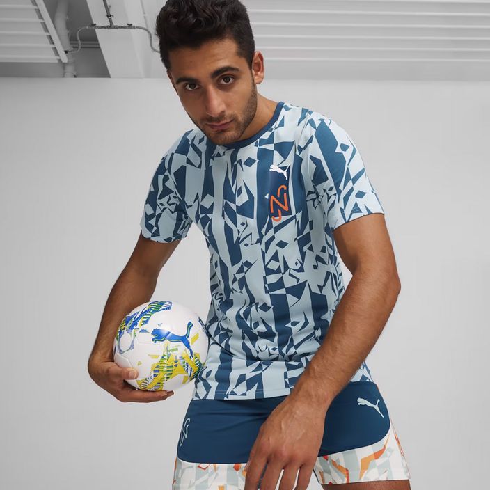 Men's PUMA Neymar Jr Creativity Logo Football Tee ocean tropic/turquoise surf 3