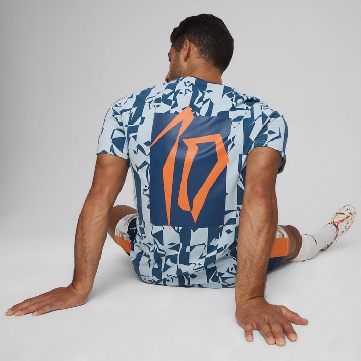 Men's PUMA Neymar Jr Creativity Logo Football Tee ocean tropic/turquoise surf 6