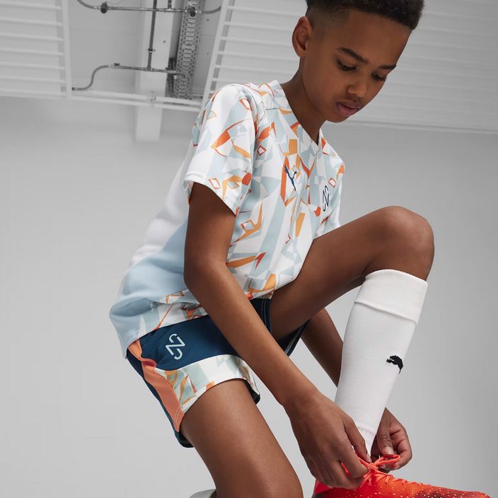 PUMA Neymar JR Creativity Training ocean tropic/hot heat children's football shorts 5