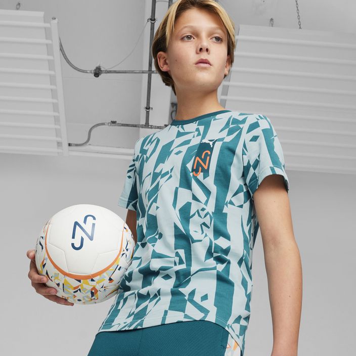 PUMA Neymar Jr children's football shirt Creativity Logo Tee ocean tropic/turquoise surf 3
