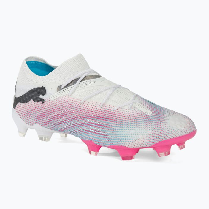 PUMA Future 7 Ultimate Low FG/AG white/black/poison pink/bright aqua/silver mist football boots